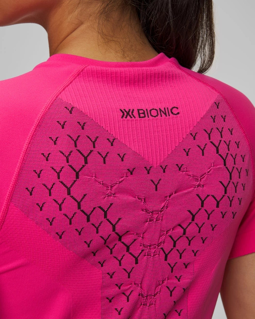 Koszulka Damska X-Bionic Twyce Run Shirt Neo Pink/X Black