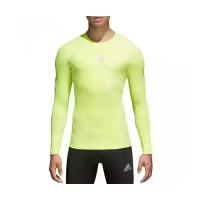 Koszulka męska Alphaskin Sport LS Tee żółta - Adidas 