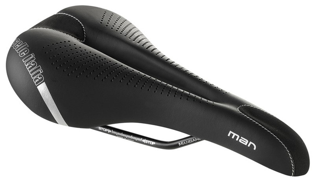 Siodło SELLE ITALIA MAN GEL FLOW L Manganese Tube 7, fibra-tek, 310g czarne