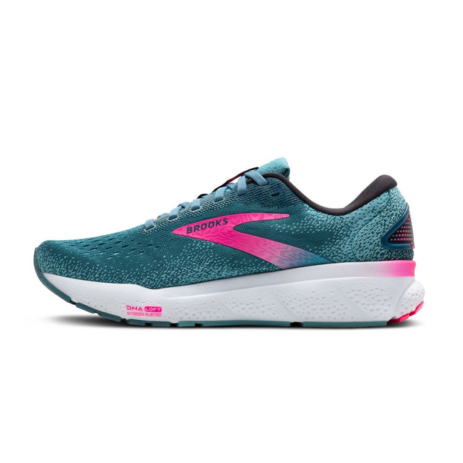 Buty do biegania damskie Ghost 16 na asfalt niebiesko-zielone - Brooks-Running