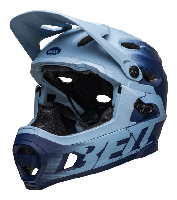 Kask full face BELL SUPER DH MIPS SPHERICAL matte light blue navy