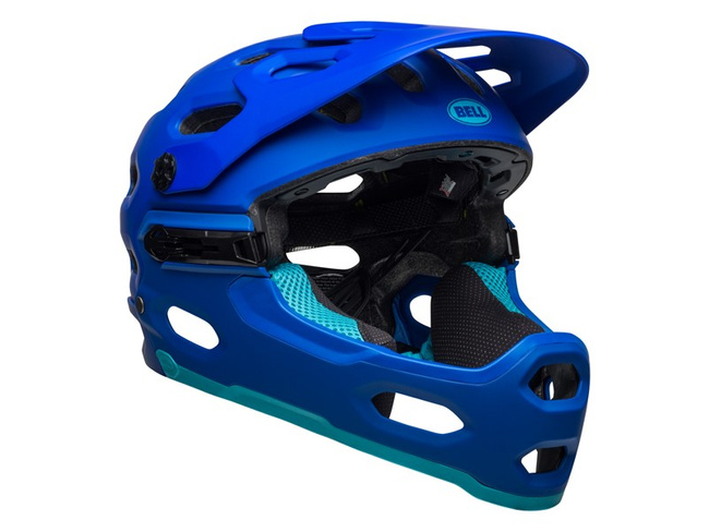 Kask full face BELL SUPER 3R MIPS matte blue bright blue