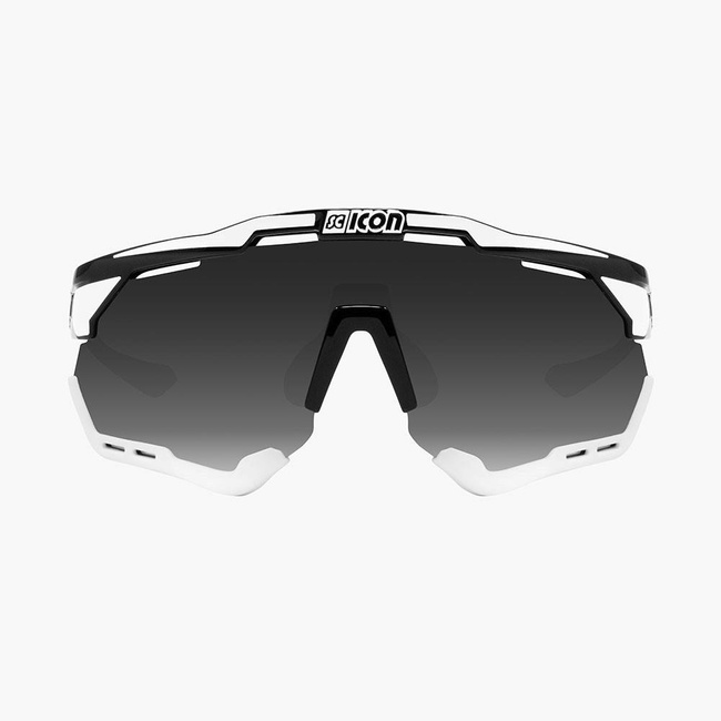 Okulary SCICON AEROSHADE XL Black Gloss White Bolt /White - SCNPP Multimirror Silver