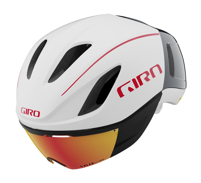 Kask czasowy GIRO VANQUISH INTEGRATED MIPS matte white portaro gray red