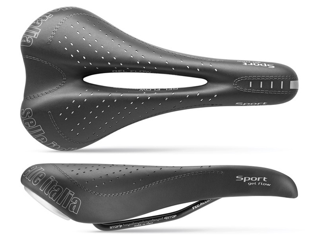 Siodło SELLE ITALIA SPORT GEL FLOW S (id match S2), Fec Alloy Rail, Duro-Tek, Light Gel, 330g