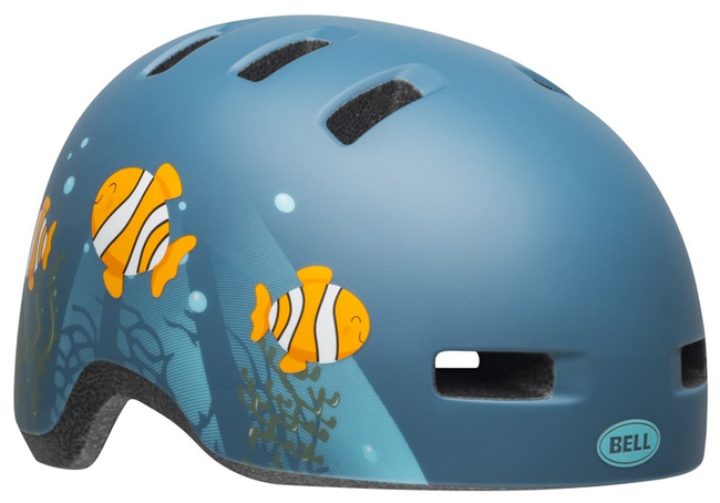 Kask dziecięcy BELL LIL RIPPER clown fish matte gray blue