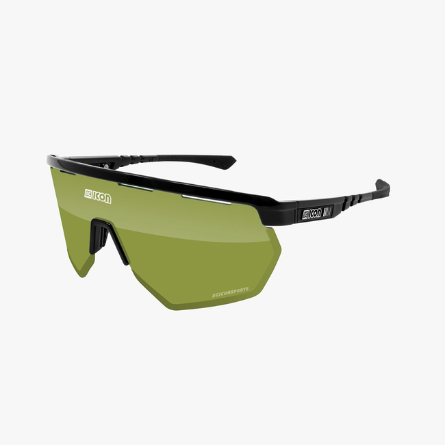 Okulary Scicon Aerowing Black Gloss - Scnpp Green Trail