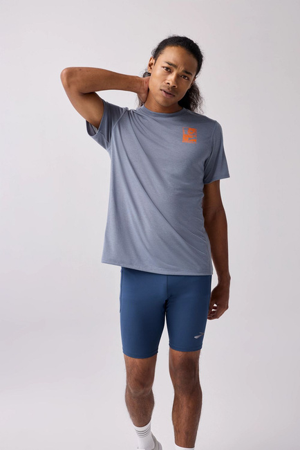 Koszulka do biegania męska Distance Short Sleeve 3.0 Szara