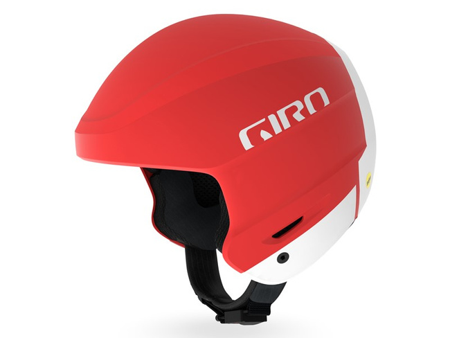 Kask zimowy GIRO STRIVE MIPS matte red + ochrona szczęki roz. M (55.5-57 cm)