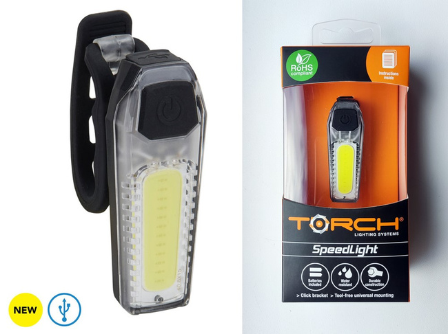 Lampka przednia TORCH SPEEDLIGHT 55005 usb czarna