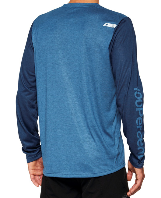 Koszulka męska 100% AIRMATIC Long Sleeve Slate Blue