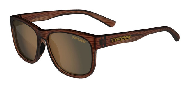 Okulary TIFOSI SWANK XL POLARIZED woodgrain (1 szkło Brown 15,4% transmisja światła)