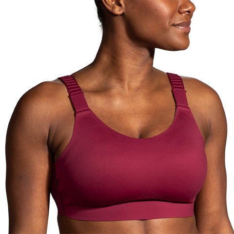 Dare Scoopback Run Bra 2.0 Biustonosz Sportowy Bordowy - Brooks-Running