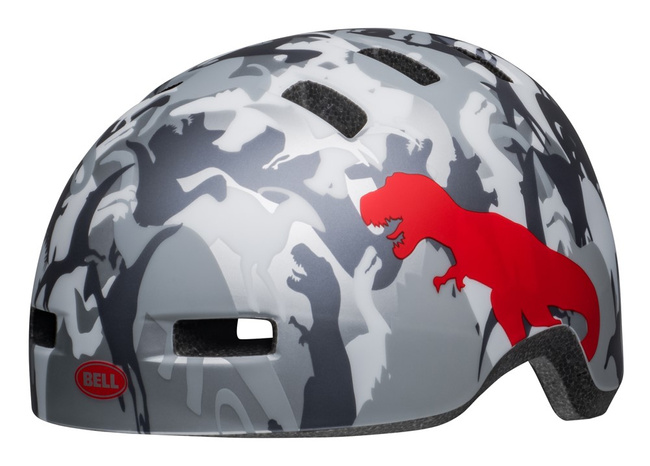 Kask dziecięcy BELL LIL RIPPER matte gray silver camosaurus