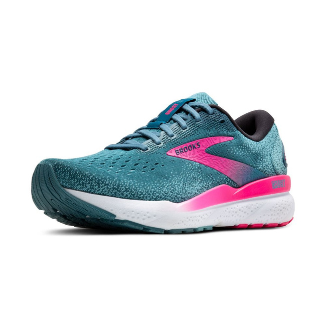 Buty do biegania damskie Ghost 16 na asfalt niebiesko-zielone - Brooks-Running