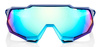 Okulary 100% SPEEDTRAP Matte Metallic Into the Fade - Blue Topaz Multilayer Mirror Lens