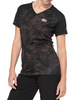 Koszulka damska 100% AIRMATIC Women's Jersey krótki rękaw black floral