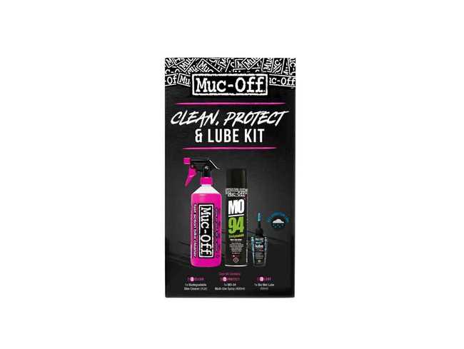 Muc-Off Zestaw Mycie, Ochrona, Smarowanie Na Mokre Warunki Clean, Protect And Lube Kit (Wet Lube Version)