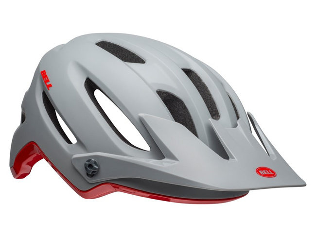 Kask mtb BELL 4FORTY INTEGRATED MIPS cliffhanger matte gloss gray crimson.