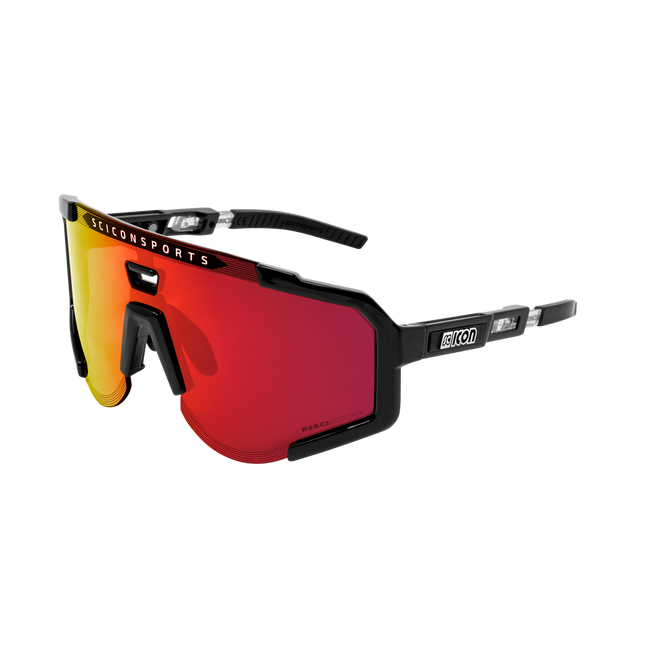 Okulary Scicon Aeroscope Black Gloss - Scnpp Multimirror Red.