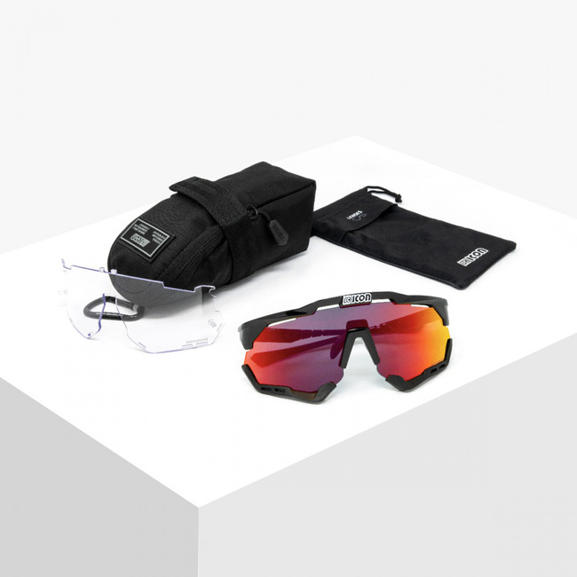 Okulary SCICON AEROSHADE XL Carbon Matt/Black - SCNPP Multimirror Red