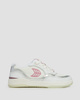 Buty Damskie Cariuma Uba White Leather And Suede Blush Pink Logo Silver Accents Sneaker
