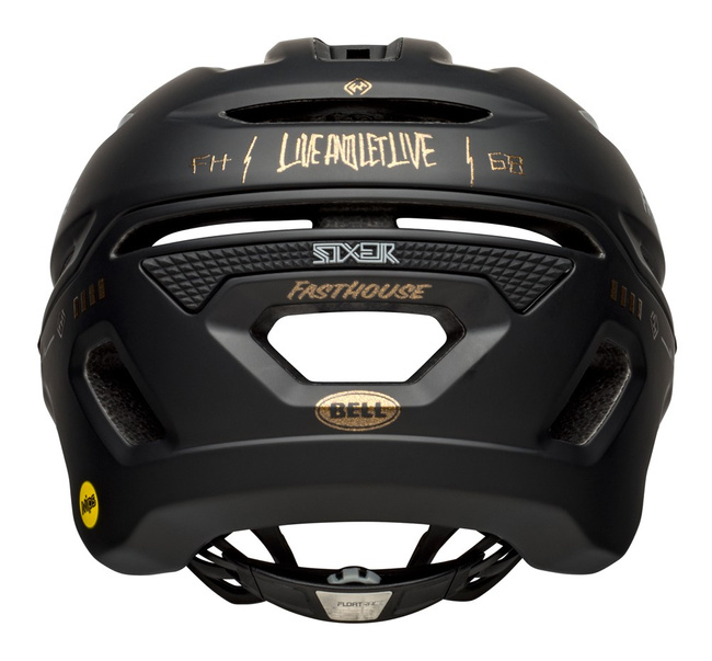 Kask mtb BELL SIXER INTEGRATED MIPS fasthouse matte gloss black gold