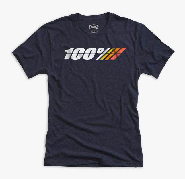 Koszulka męska 100% MOTORRAD tech tee krótki rękaw navy heather roz. L