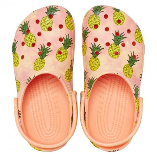 Chodaki dla dzieci Crocs Classic Party Kids pomarańczowe 207826 83E