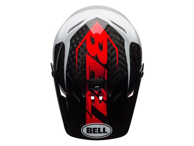 Kask full face BELL FULL-9 CARBON gloss white black hibiscus rio roz. M (55–57 cm)