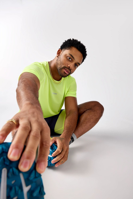 Koszulka do biegania męska Gdańsk Półmaraton High Point Short Sleeve 2.0, Koszulka do biegania męska High Point Short Sleeve 2.0 Oliwkowa