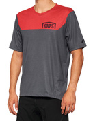 Koszulka męska 100% AIRMATIC Jersey krótki rękaw charcoal racer red