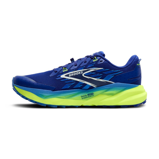 Buty do biegania męskie Cascadia 19 w terenie niebieskie szerokie 2E - Brooks-Running