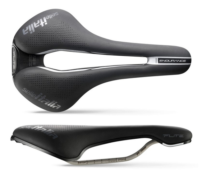 Siodło SELLE ITALIA FLITE BOOST ENDURANCE TI316 SUPERFLOW L, TI 316 Rail, Fibra-Tek, 232g