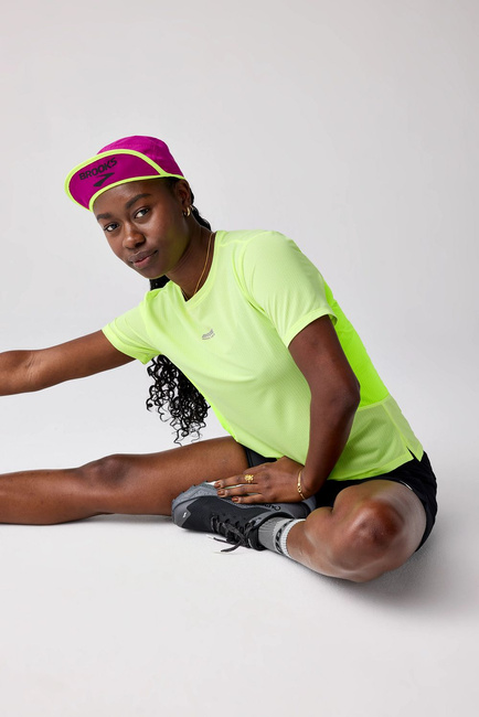 Koszulka do biegania damska Gdańsk półmaraton High Point Short sleeve 2.0, Koszulka do biegania damska High Point Short sleeve 2.0 oliwkowa