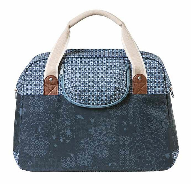 Sakwa miejska pojedyncza BASIL BOHEME CARRY ALL BAG 18L, mocowanie na haki, wodoodporny poliester, indigo blue