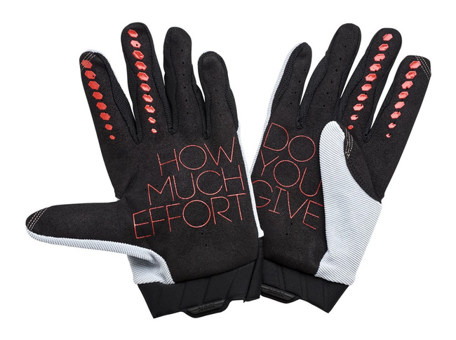 Rękawiczki 100% GEOMATIC Gloves Grey/Racer Red