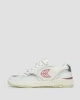 Buty Damskie Cariuma Uba White Leather And Suede Blush Pink Logo Silver Accents Sneaker