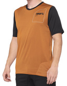 Koszulka męska 100% RIDECAMP Jersey krótki rękaw terracotta black.