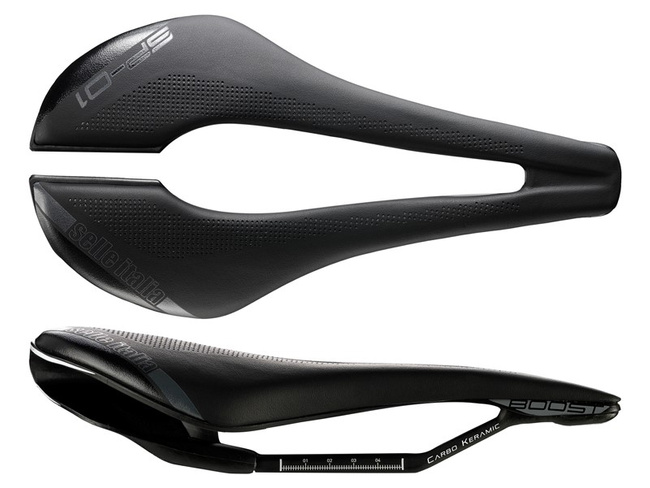 Siodło SELLE ITALIA SP-01 BOOST KIT CARBONIO SUPERFLOW L (id match L3), Carbon/keramic Rail, Fibra-Tek, 166g