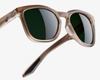 Okulary 100% HUDSON Soft Tact Translucent Crystal Sepia - Grey Green Lens Szkła Szaro-Zielone, LT 12%