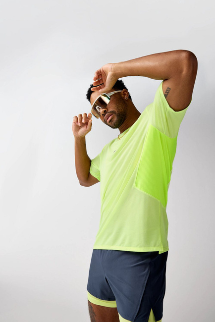 Koszulka do biegania męska Gdańsk Półmaraton High Point Short Sleeve 2.0, Koszulka do biegania męska High Point Short Sleeve 2.0 Oliwkowa