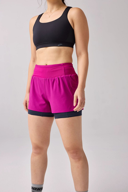 Spodenki do biegania damskie High point 3" 2-in-1 short 2.0 różowe