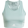 Stanik sportowy damski  3-Stripes Sport Bra Top zielony - Adidas