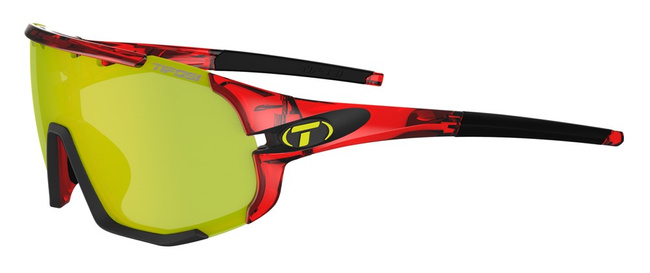 Okulary TIFOSI SLEDGE CLARION crystal red (3szkła Clarion Yellow 10,9% transmisja światła, AC Red, Clear)