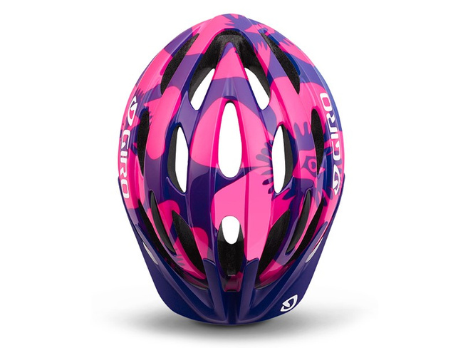 Kask dziecięcy juniorski GIRO RAZE berry blue flowers roz. Uniwersalny (50-57 cm)