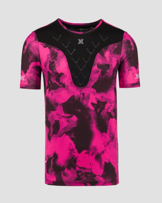 Koszulka Męska X-Bionic Corefusion Run Shirt Wolfpack/Black/Neo Pink