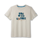 Koszulka do biegania Męska Distance Short Sleeve 2.0 Biała