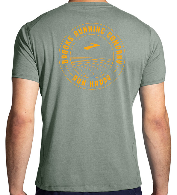 Koszulka do biegania Męska Distance Short Sleeve 2.0 Popielata