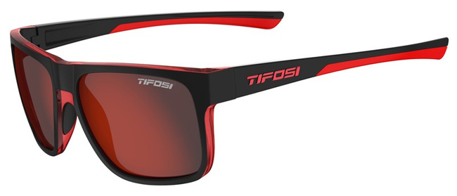 Okulary TIFOSI SWICK satin black/crimson (1szkło Smoke Red 15,4% transmisja światła)